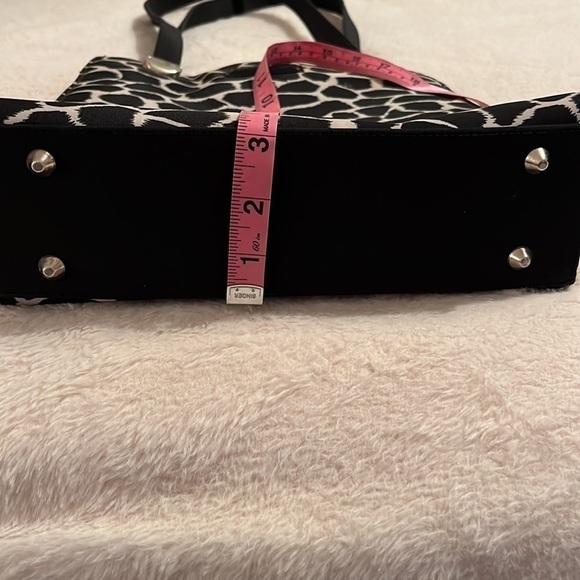 APOSTROPHE Black and Cream Animal Print Shoulder Bag - Picture 10 of 10